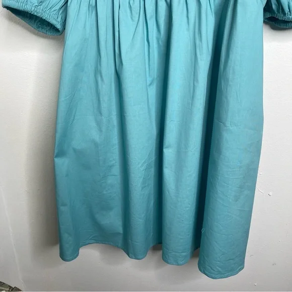 Eloquii Aqua Puff Sleeve Dress - Picture 12 of 15